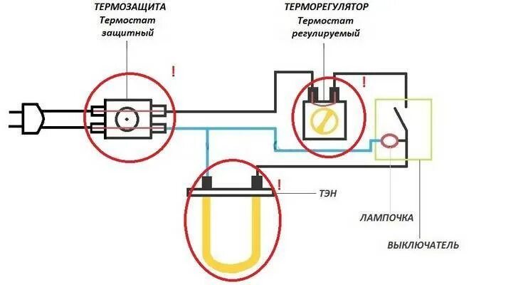 Подключение тэн через терморегулятор Терморегулятор для обогревателя как работает фото - DelaDom.ru