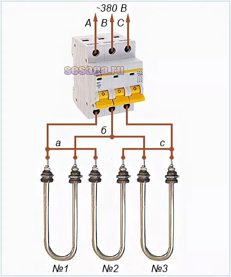 Подключение тэна 380 к котлу 3 фазы Подключение ТЭНов