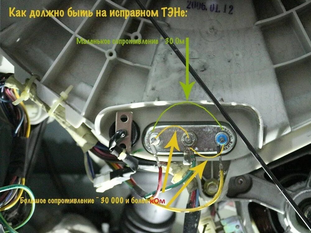 Подключение тэна на стиральной машине Сопротивление изоляции тэна водонагревателя. Как в домашних условиях проверить т