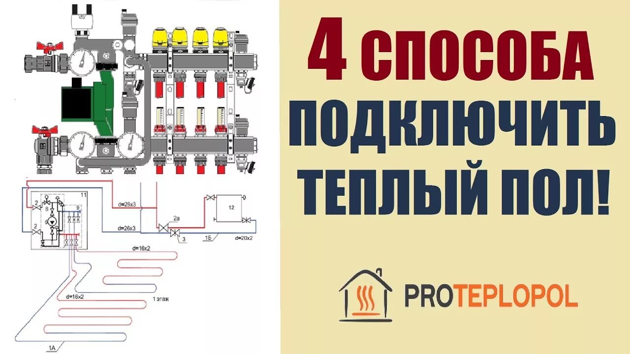 Подключение тепла в чебаркуле 2024 Подключение теплого пола к системе отопления. 4 способа подключения. - YouTube