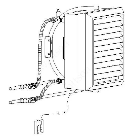 Подключение тепловентилятора к системе Тепловентиляторы VOLCANO по цене от 40 200 ₽ Центр Отопления