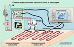 Подключение тепловой провод Подключение греющего кабеля к терморегулятору