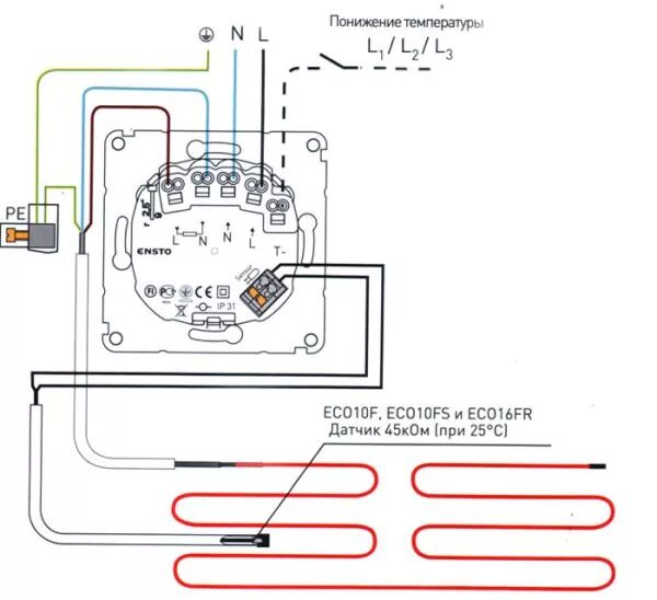 Подключение термодатчиков пола Теплый пол электрический своими руками Екатеринбург
