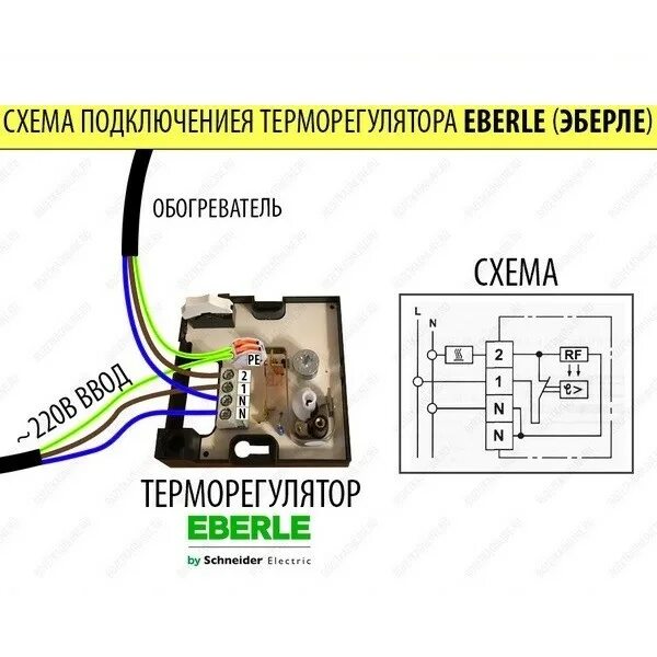 Подключение терморегулятора к розетке Nikapanels ЭБЕРЛЕ терморегулятор: купить в Красноярске, магазин Чистый воздух