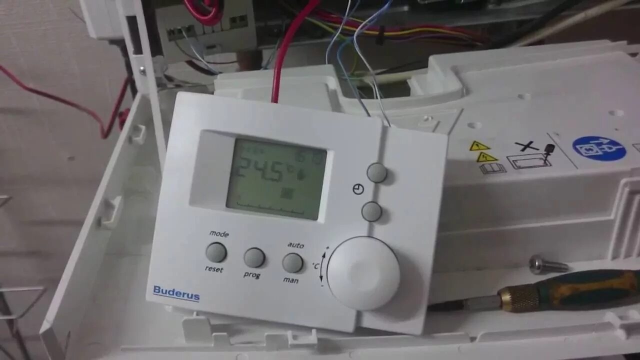 Подключение термостата к газовому котлу будерус Buderus U072 + Opentherm - YouTube