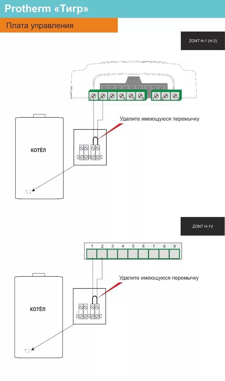 Подключение термостата к котлу протерм подключения термостатов gsm climate zont h1v к котлам Protherm