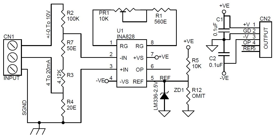 Подключение tht03c 4 20ma SCH - Electronics-Lab.com