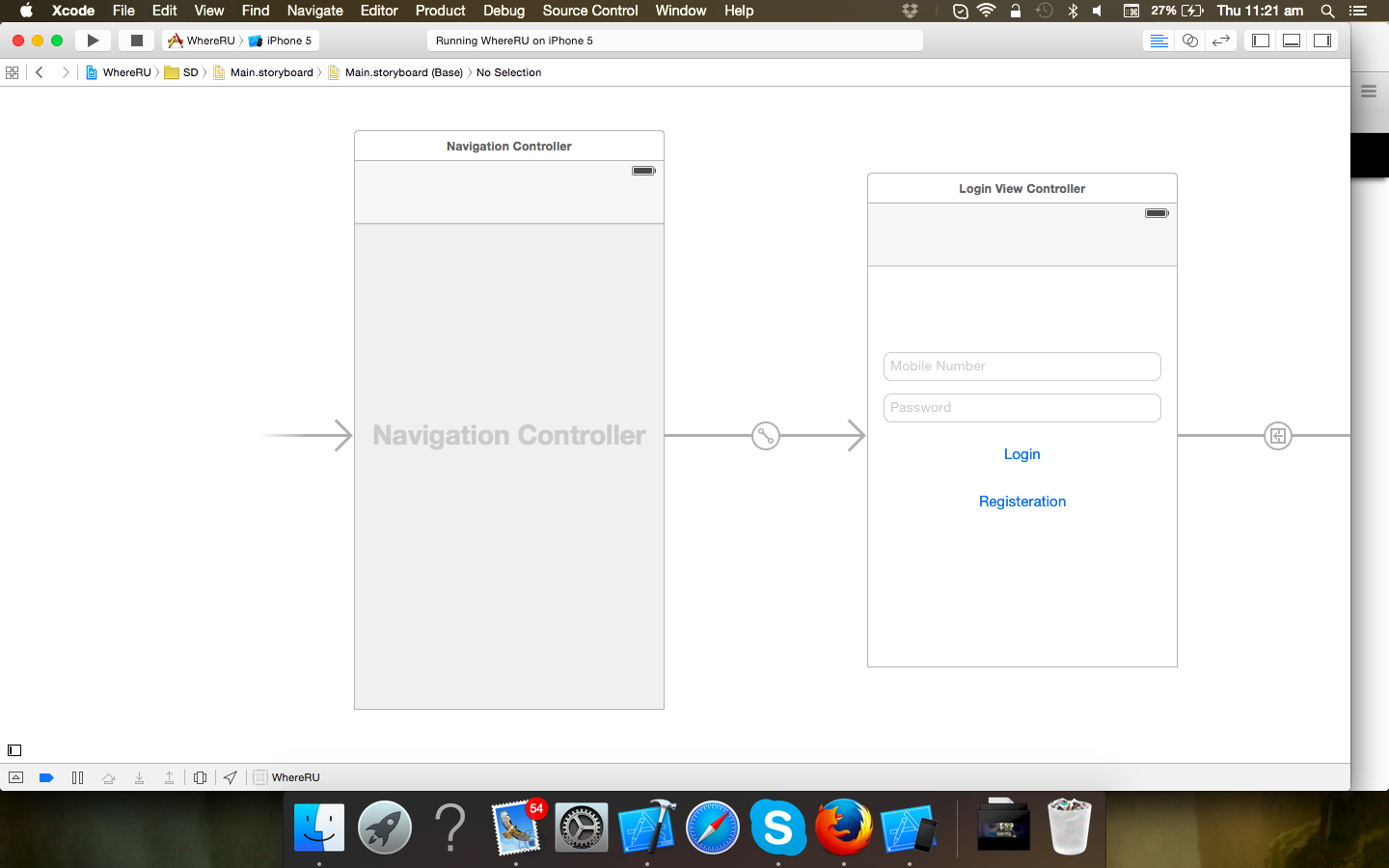 Подключение тим 1 ios - Navigate from UIViewController to UITabbarController and than Tabbar to An