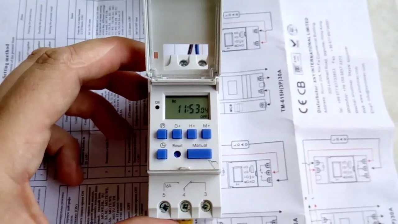 Подключение тм919а 2 Программируемый недельный таймер SINOTIMER TM-615! - YouTube