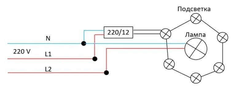 Подключение точечного светильника к выключателю Подключение точечных светильников (схемы соединения проводов)