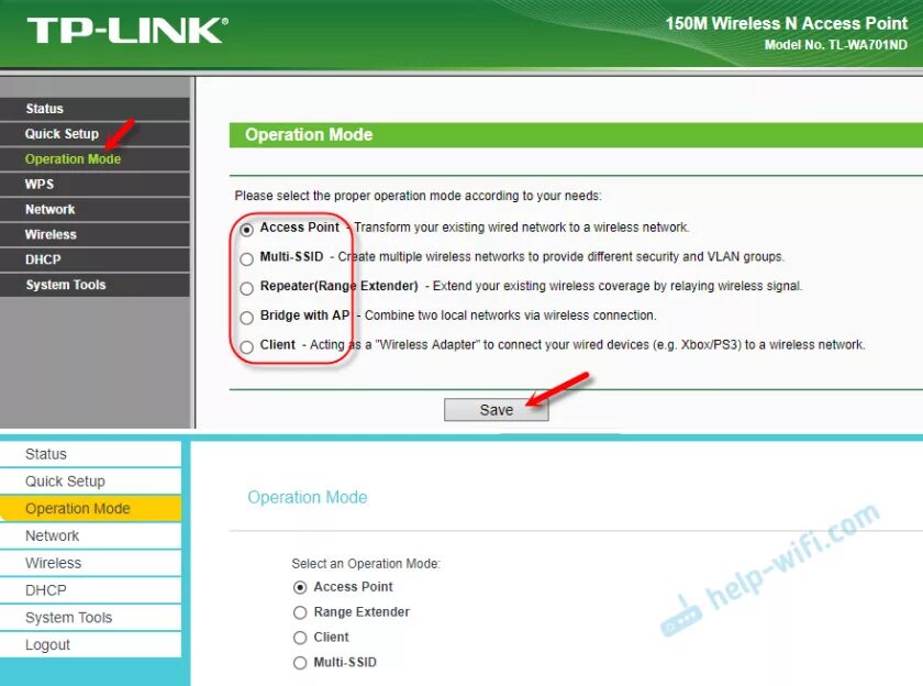 Подключение точки доступа tp link Настройка TP-Link TL-WA701ND и TP-Link TL-WA801ND как точка доступа, репитер и а