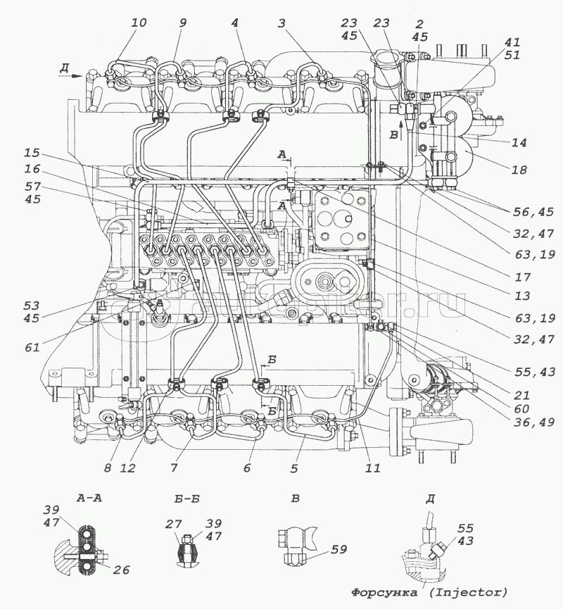 Подключение топливного насоса камаз Камаз евро 2 схема подключения тнвд