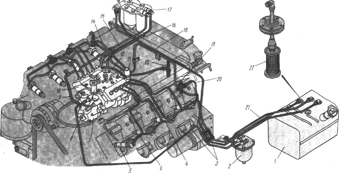 Подключение топливной системы камаз Система питания топливом КАМАЗ. Интернет-магазин запчастей