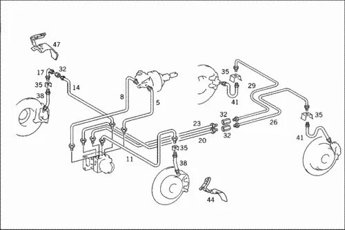 Подключение тормозных трубок к блоку абс Автозапчасти Мерседес. Оригинальный каталог mercedes - Фургоны