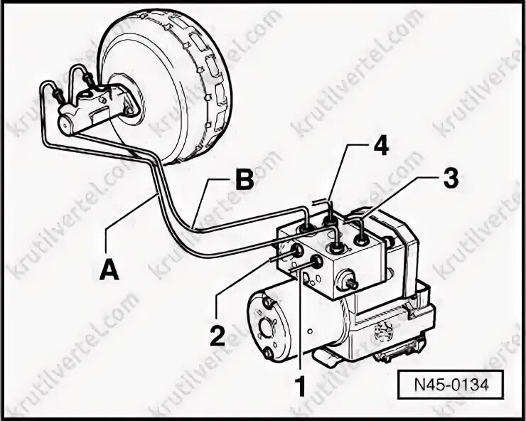 Подключение тормозных трубок к блоку абс Техническое обслуживание и ремонт гидравлического привода тормозов с ABS способ