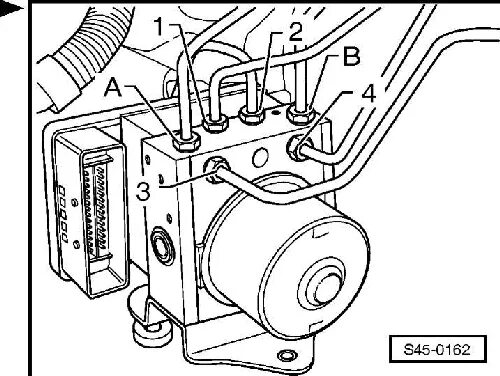 Подключение тормозных трубок к блоку абс Replacement of pipelines of a brake drive from the main brake cylinder to the hy