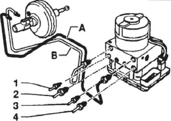 Подключение тормозных трубок к блоку абс Частина 3. Заміна блоку ABS