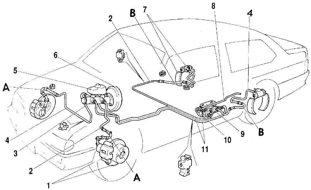 Подключение тормозных трубок ваз 2114 Тормозная система ВАЗ 2110, схема