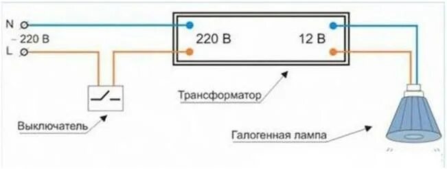 Подключение трансформатора через лампочку накаливания Трансформаторы для галогенных ламп - выбор и подключние