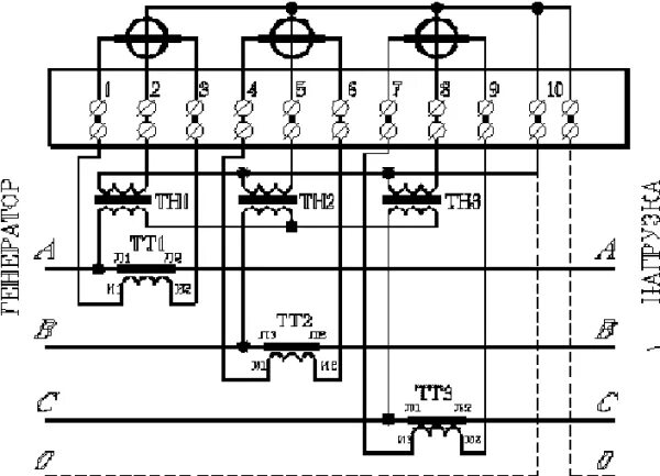 Подключение трансформаторов тока 10 кв Требования к приборам учета и их установке