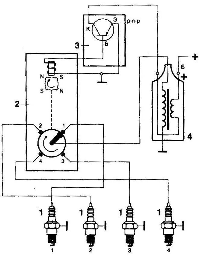 Подключение транзисторного зажигания Картинки СИСТЕМА ЗАЖИГАНИЯ КОНТАКТНАЯ БЕСКОНТАКТНАЯ