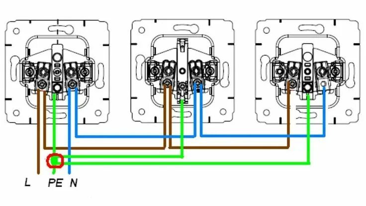 Подключение трех розеток от одного провода схема Ошибки и устаревшие правила ПУЭ 7, которые касаются электроустановок зданий Розе