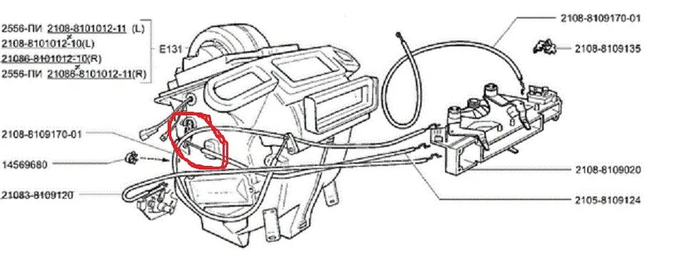 Подключение тросиков печки ваз 2114 Тросики печки ваз 2109 LkbAuto.ru
