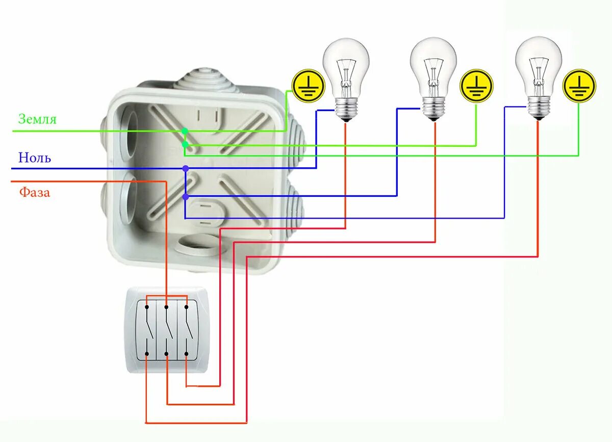 Подключение тройного выключателя Как подключить выключатель. Схемы подключения. Лёха может 13 RU Дзен