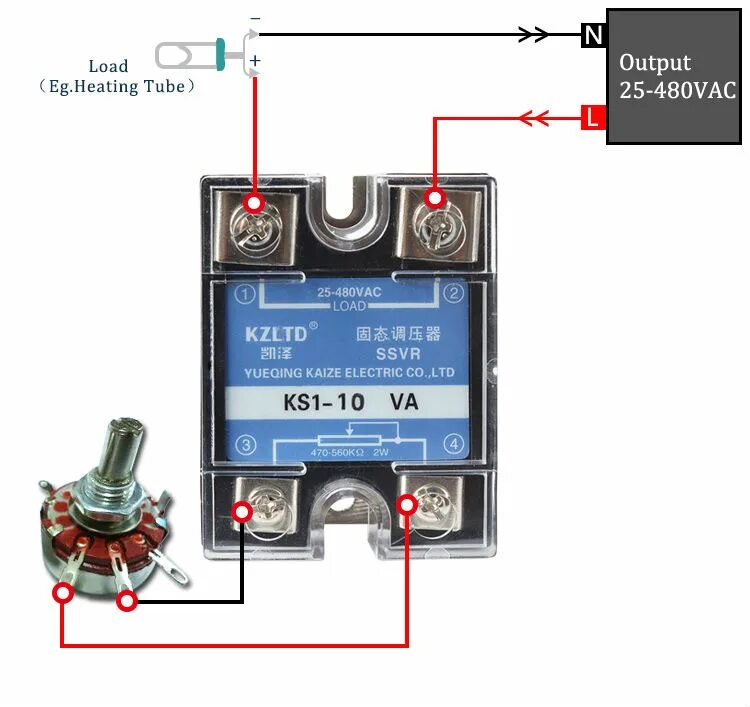 Подключение твердотельного реле к тэну Регулятор напряжения SSR-40VA, Твердотельный 40 А, 25 480 В переменного тока, re