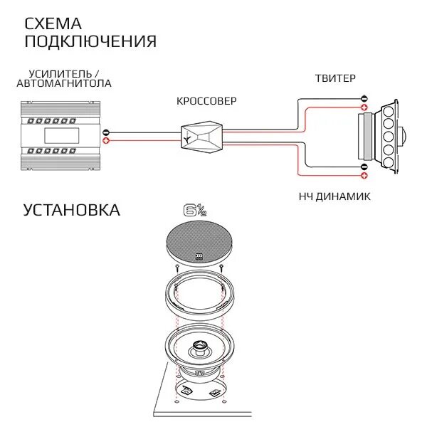 Подключение твитеров без усилителя Morel Tempo Coax 6 - купить автоакустику Morel Tempo Coax 6 , цена