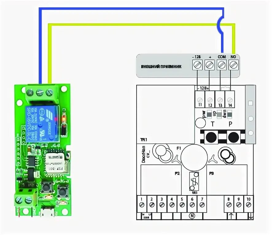 Подключение умного реле к воротам Файл:Doorhan scheme.jpg - База знаний