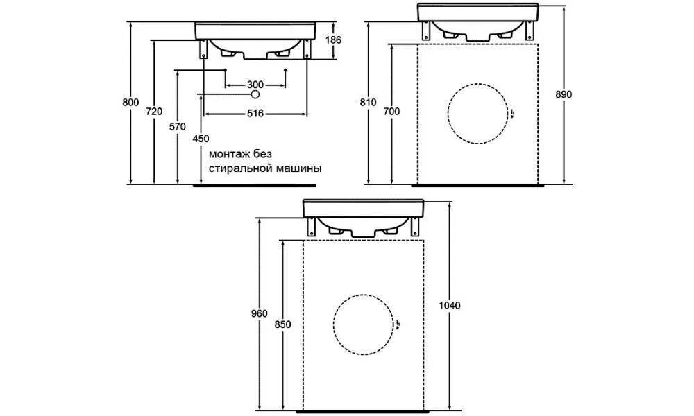 Подключение умывальника над стиральной машиной Ширина стиральной машины под раковину фото - DelaDom.ru