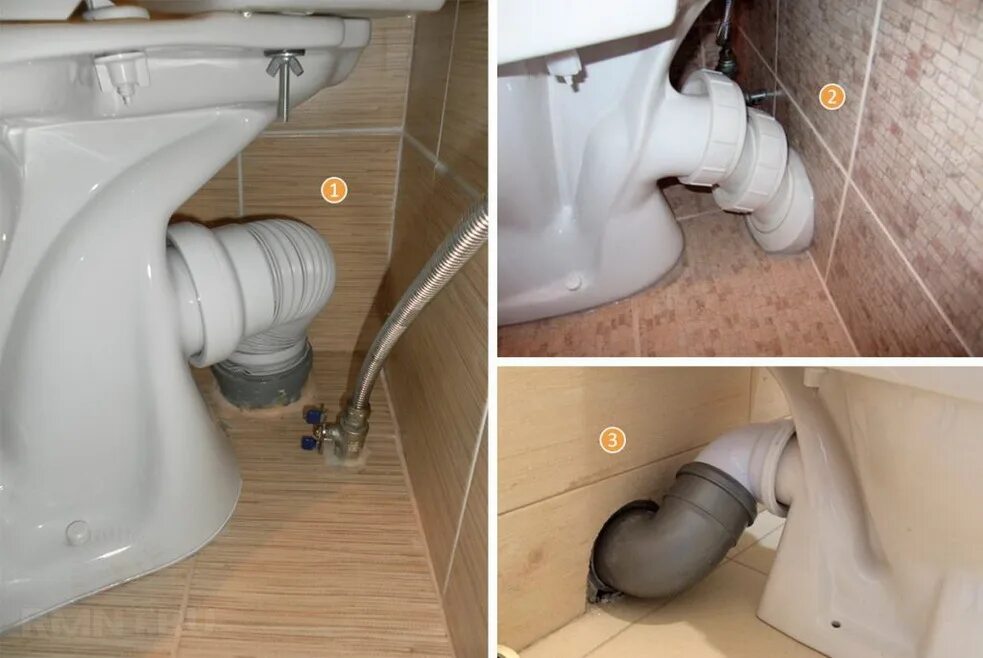 Подключение унитаза с нижним выпуском I perform all types of plumbing works: installation of a mixer, installation of 