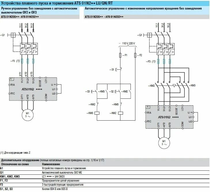 Подключение упп к двигателю ATS01N206QN Устройство Плавного Пуска Schneider Electric 2,2 кВт