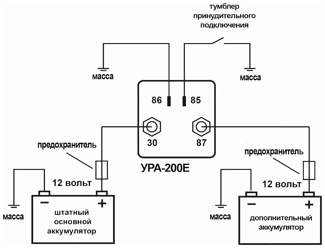 Подключение ура 200 второй аккумулятор в машину Устройство развязки аккумуляторов УРА-200Е - купить в интернет-магазине по низко