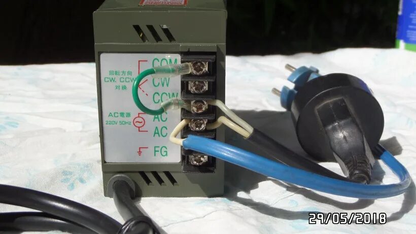 Подключение us 52 к двигателю 02.Speed Control UX-52. Задняя стенка. - Регулятор оборотов двигателя. Speed con