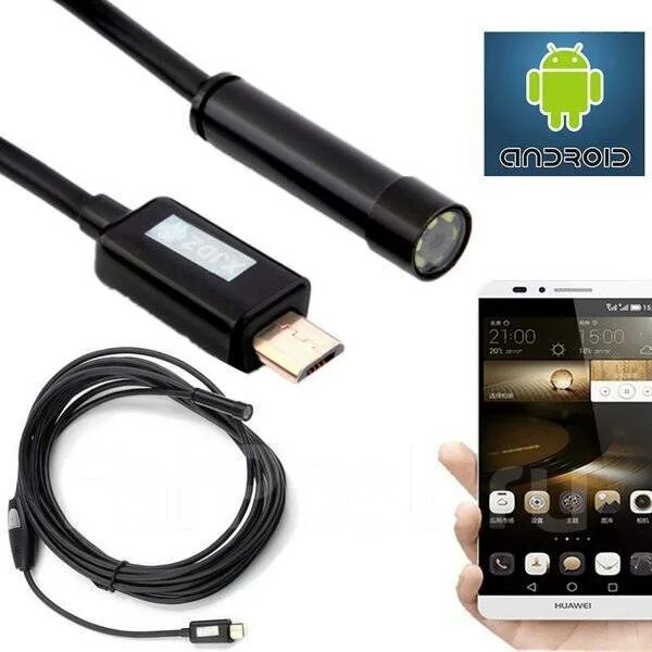 Подключение usb эндоскопа к компьютеру Камера для андройд телефона AN97, новый, в наличии. Цена: 1 850 ₽ во Владивосток