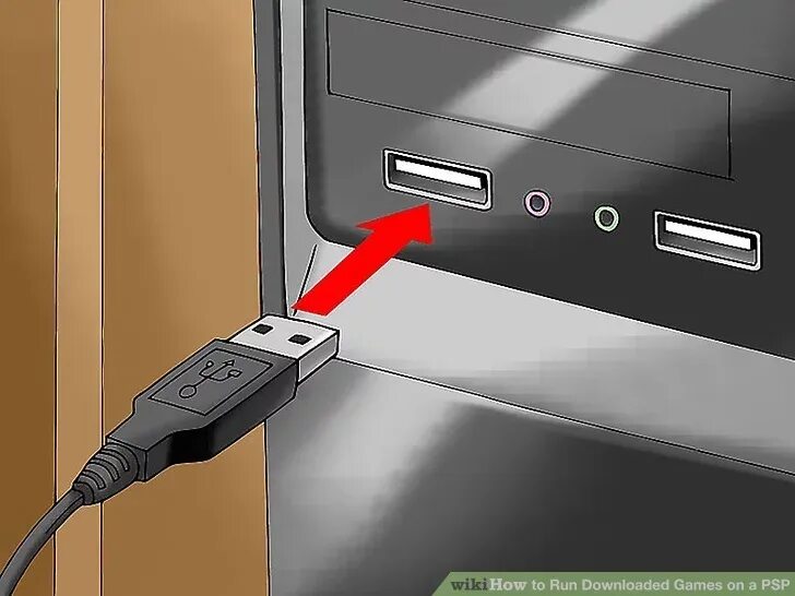 Подключение usb к включенному компьютеру How to Run Downloaded Games on a PSP (with Pictures) - wikiHow