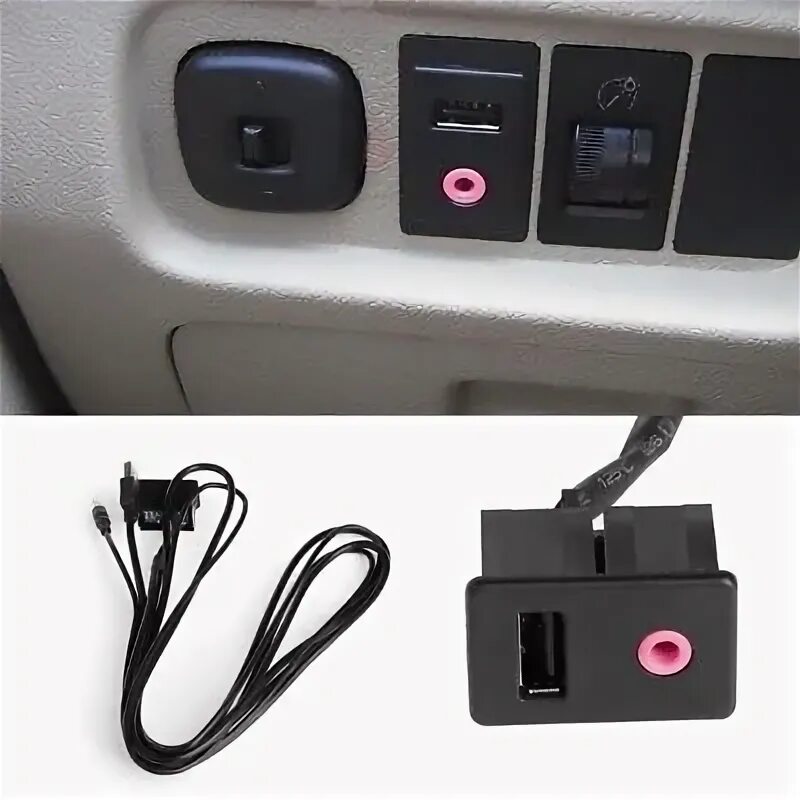 Подключение usb розетки в авто Câble Adaptateur Rallonge Éléctrique Jack 3.5mm USB car Radio Stéréo Entrée aux 