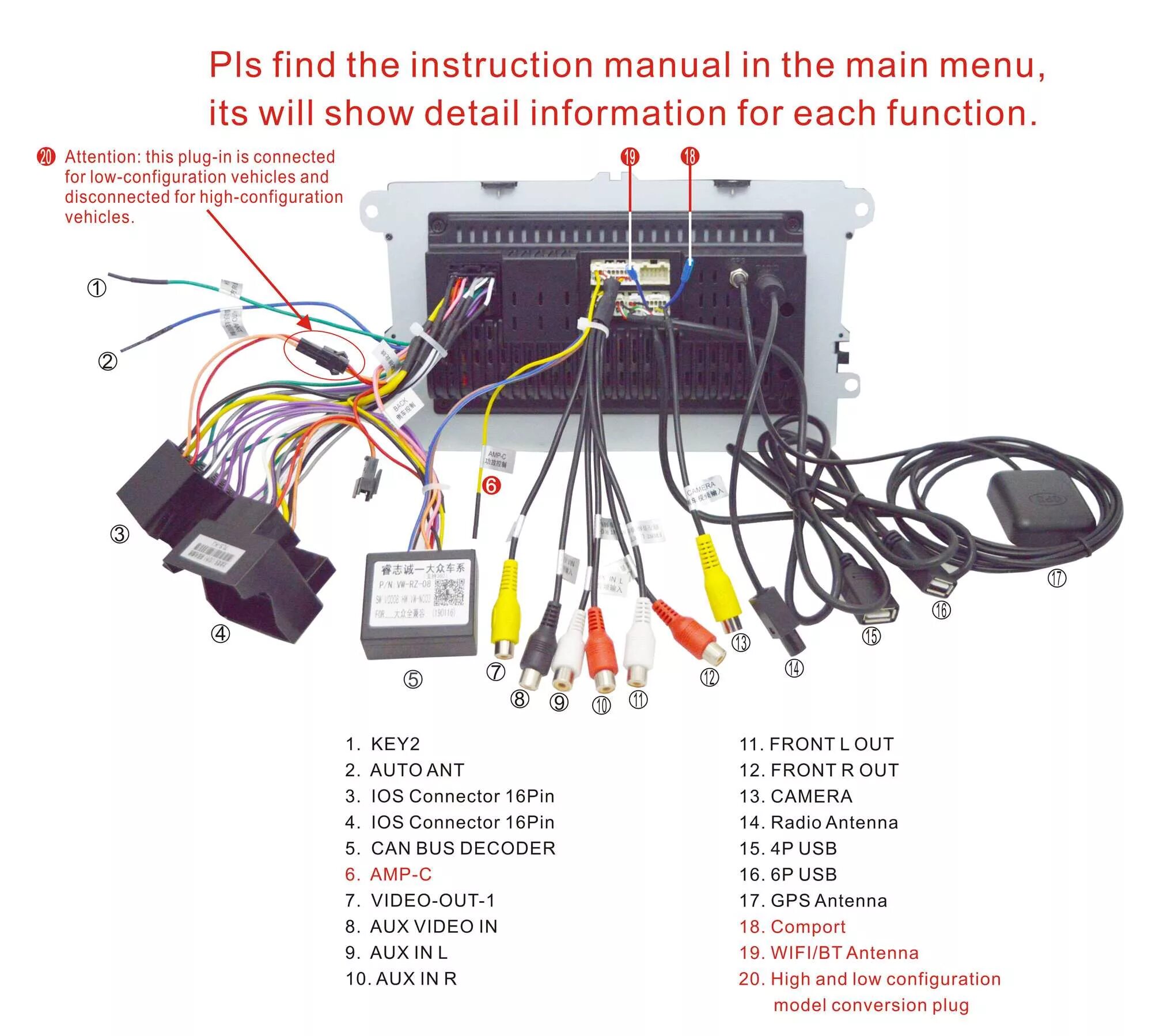 Подключение усилителя к андроид магнитоле 9 дюймов Car Radio Multimedia 9" Android 8.1 car dvd audio stereo player Navigation for F