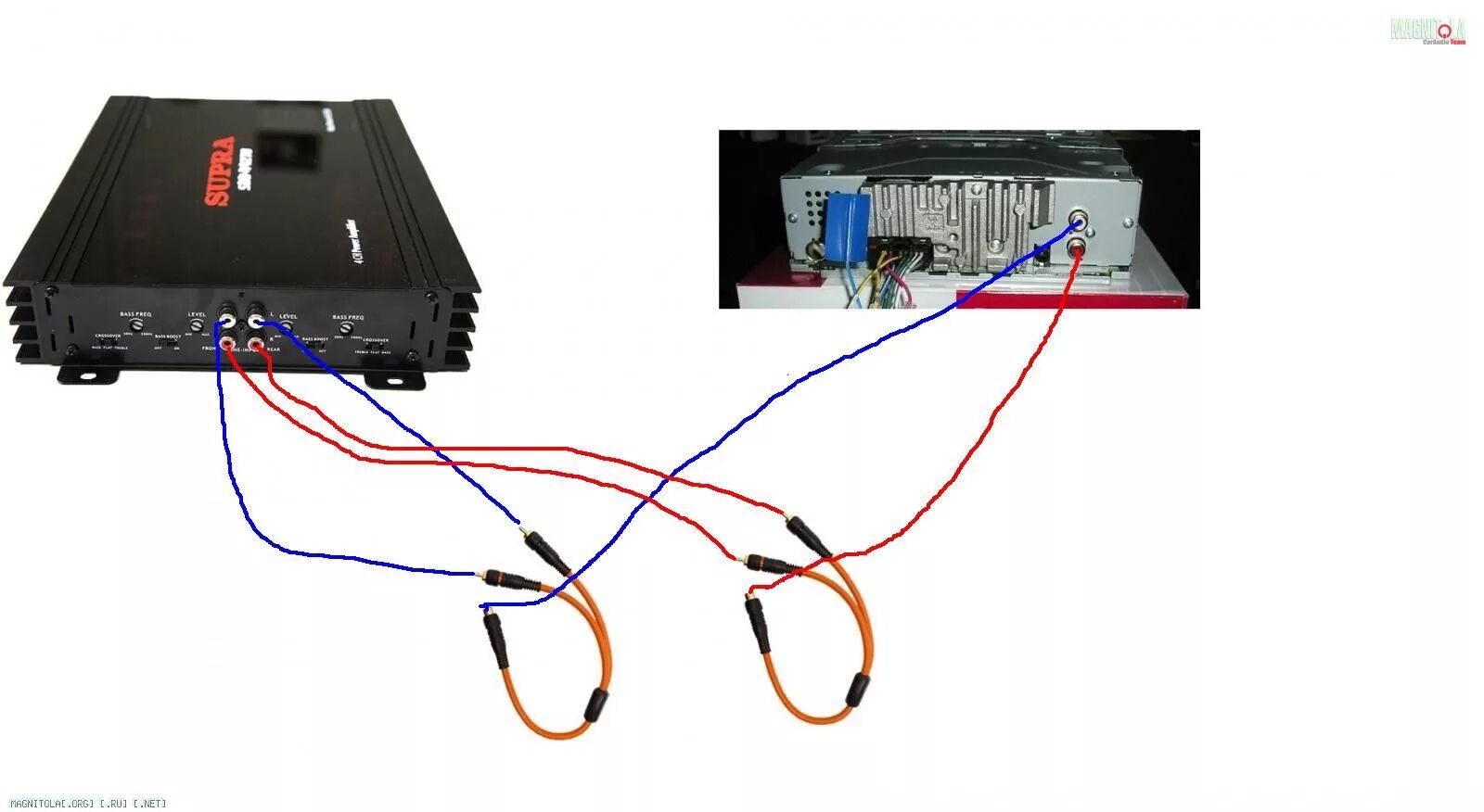 Подключение усилителя к магнитоле 4 rca Подключение 2-х и более усилителей - Lada Гранта, 1,6 л, 2013 года автозвук DRIV