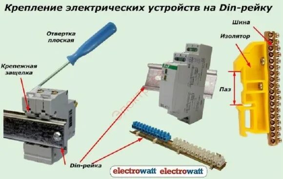 Подключение устройств к шине Din-рейка 60 см DNR-2-0,8-600 TEKFOR оцинкованная