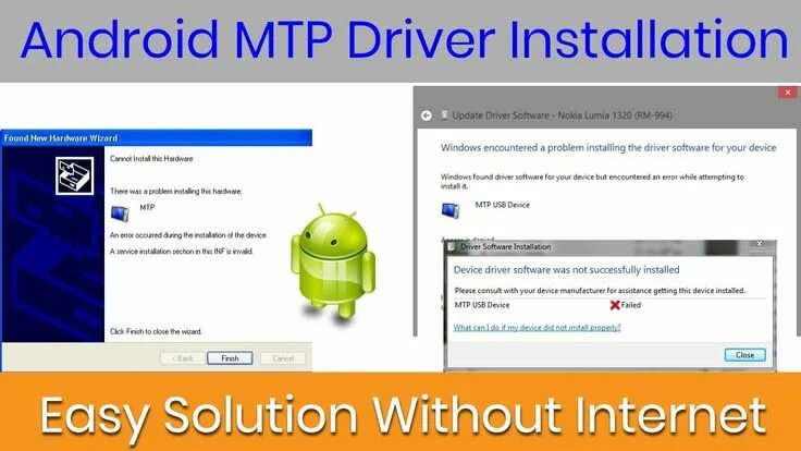 Подключение устройства mtp Easy Way to Install MTP USB Driver in Windows 10/8.1/7 Android MTP Usb Device Fi