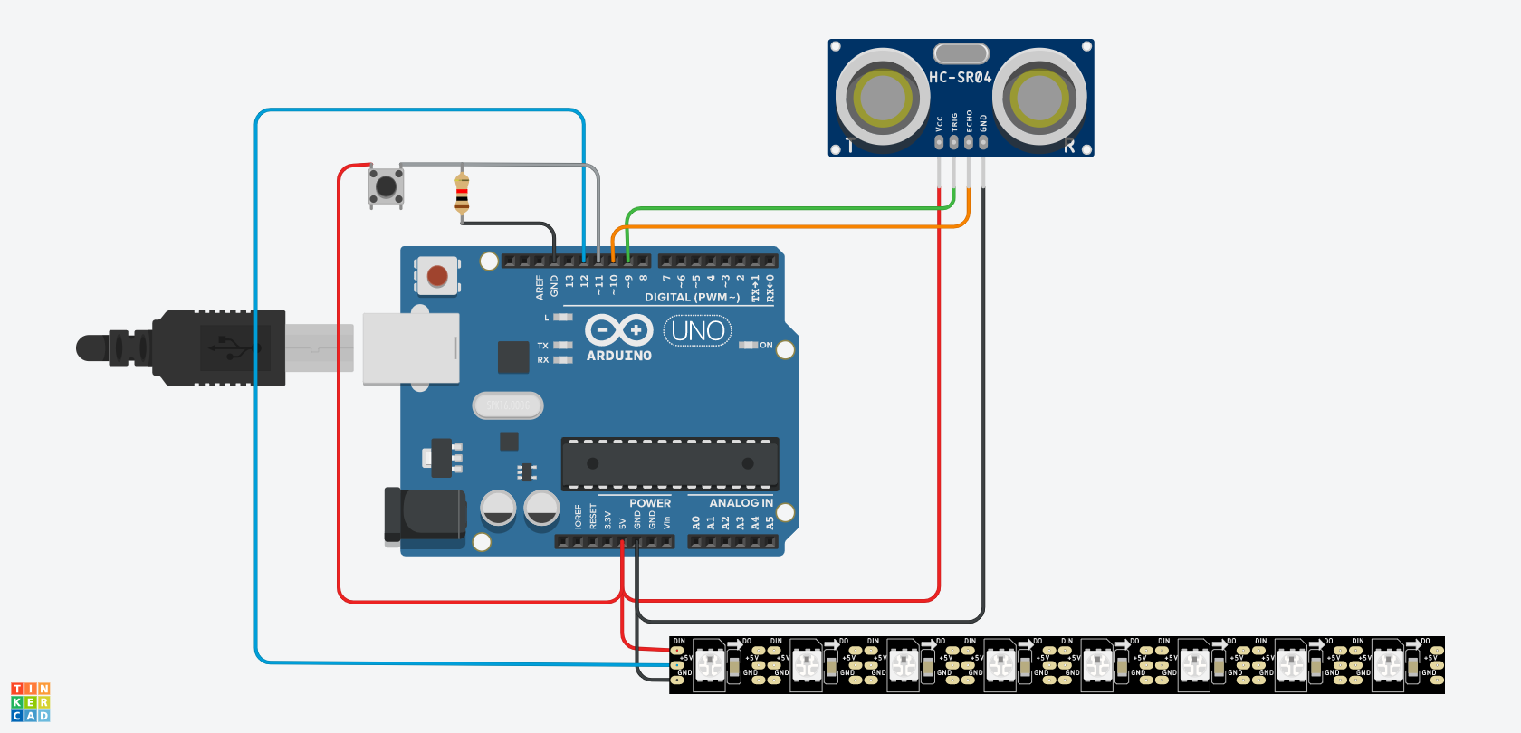 Подключение уз датчика Distance Sensor - Arduino Project Hub