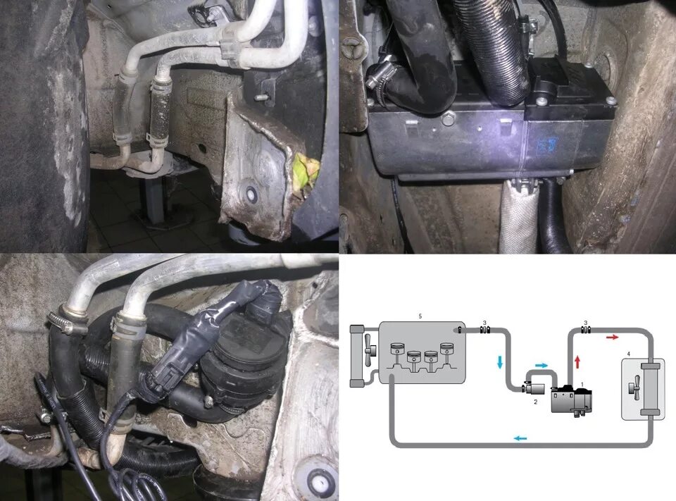 Подключение вебасто к системе охлаждения Инструкция по установке Eberspacher Hydronic D 5 WS на Volkswagen Touareg 2012, 