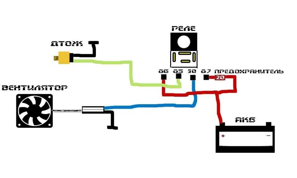 Подключение вентилятора охлаждения через реле Картинки СХЕМА ПОДКЛЮЧЕНИЯ ВЕНТИЛЯТОРА ЧЕРЕЗ РЕЛЕ ВАЗ