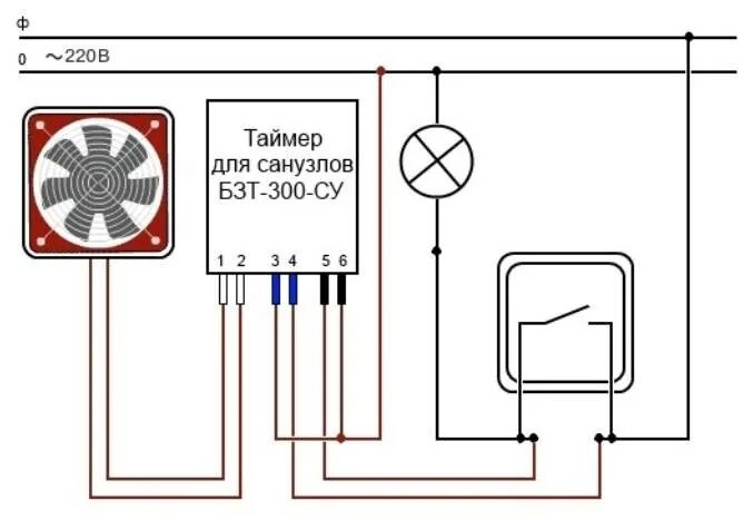 Подключение вентилятора с таймером через выключатель Задержка выключения вытяжного вентилятора: найдено 90 картинок