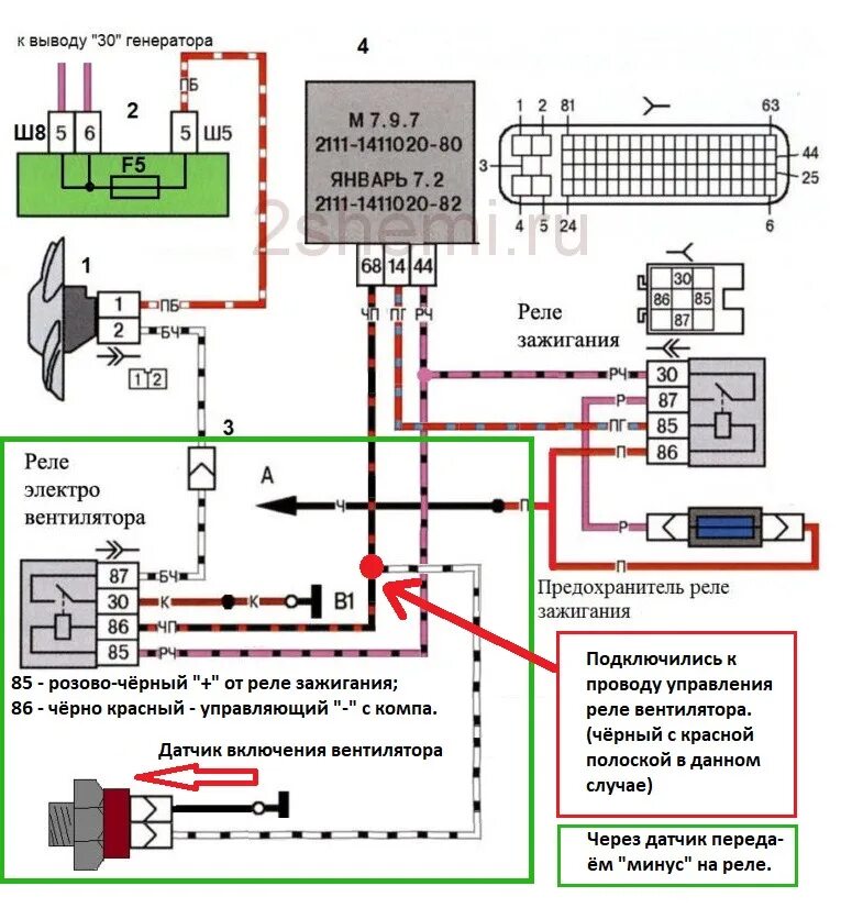 Подключение вентилятора ваз 2112 Варианты включения вентилятора ВАЗ. - DRIVE2