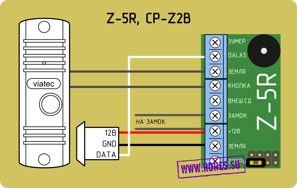 Подключение видеодомофона через контроллер Контроллер Z-5R. Подключение и настройка