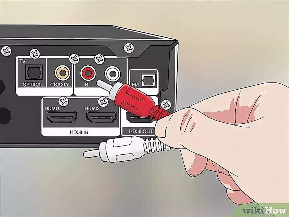 Подключение видеомагнитофона к современному телевизору How to Hook Up a VCR to a TV (with Pictures) - wikiHow